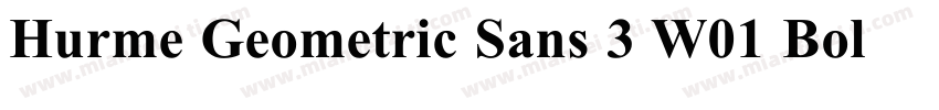 Hurme Geometric Sans 3 W01 Bold字体转换